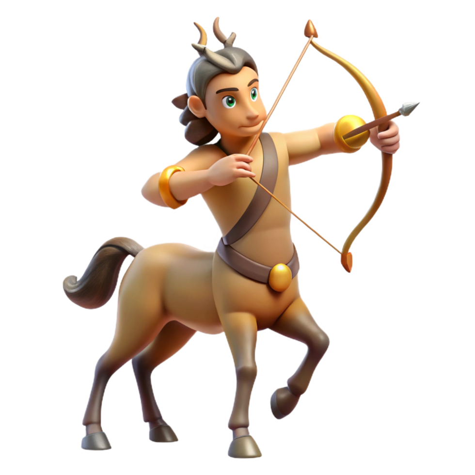 stunning contemporary A powerful centaur, bow drawn and arrow aimed exclusive png