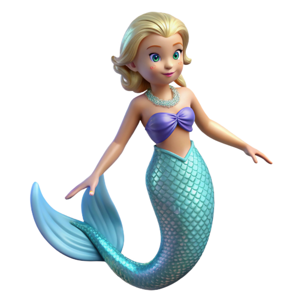 magnificent abstract A beautiful mermaid, tail shimmering professional png