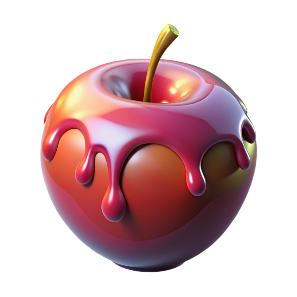 wonderful rustic A single, poisoned apple, glistening with a deadly sheen professional png