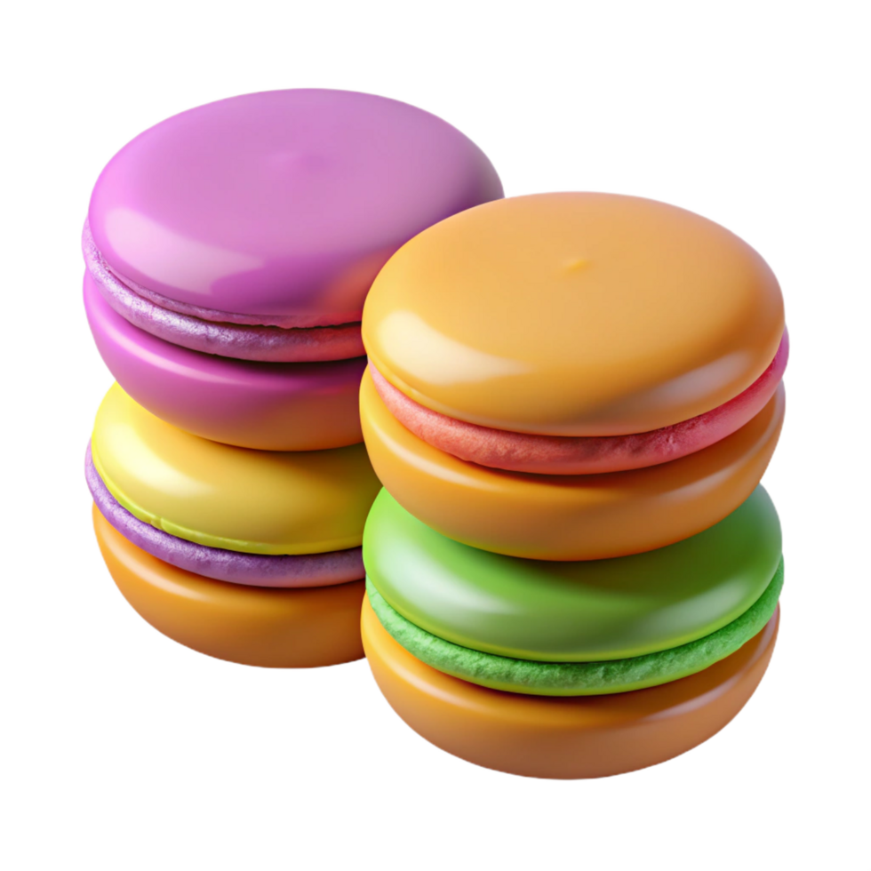 dramatic abstract A stack of colorful macarons authentic png
