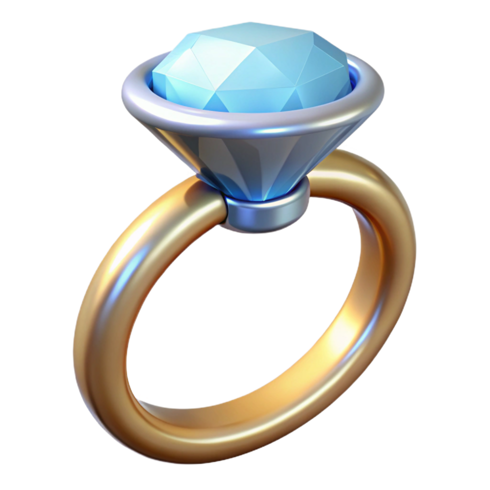 magnificent classic A diamond engagement ring, solitaire setting detailed png