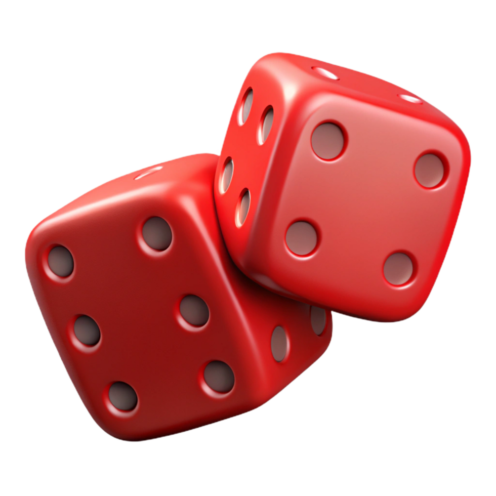 elegant classic A pair of red dice showing snake eyes exclusive png