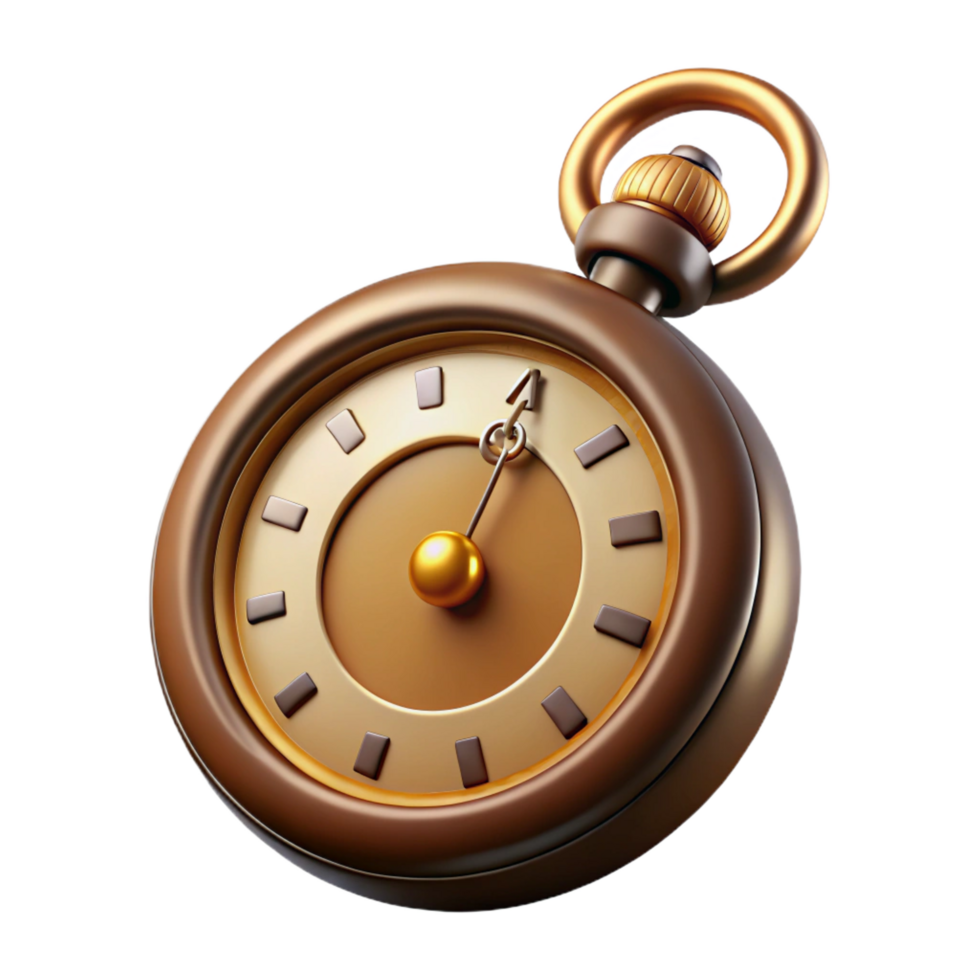 dramatic abstract A vintage pocket watch with Roman numerals authentic png