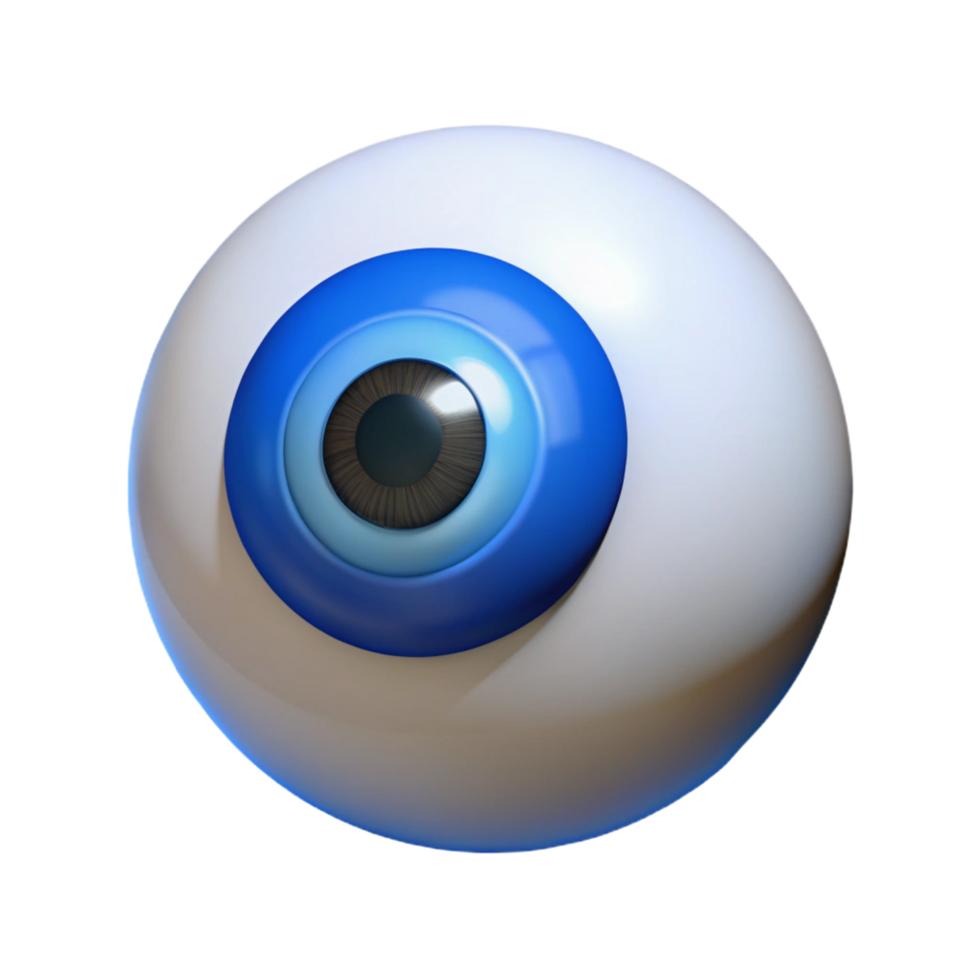 stunning traditional A single human eye, blue iris authentic png