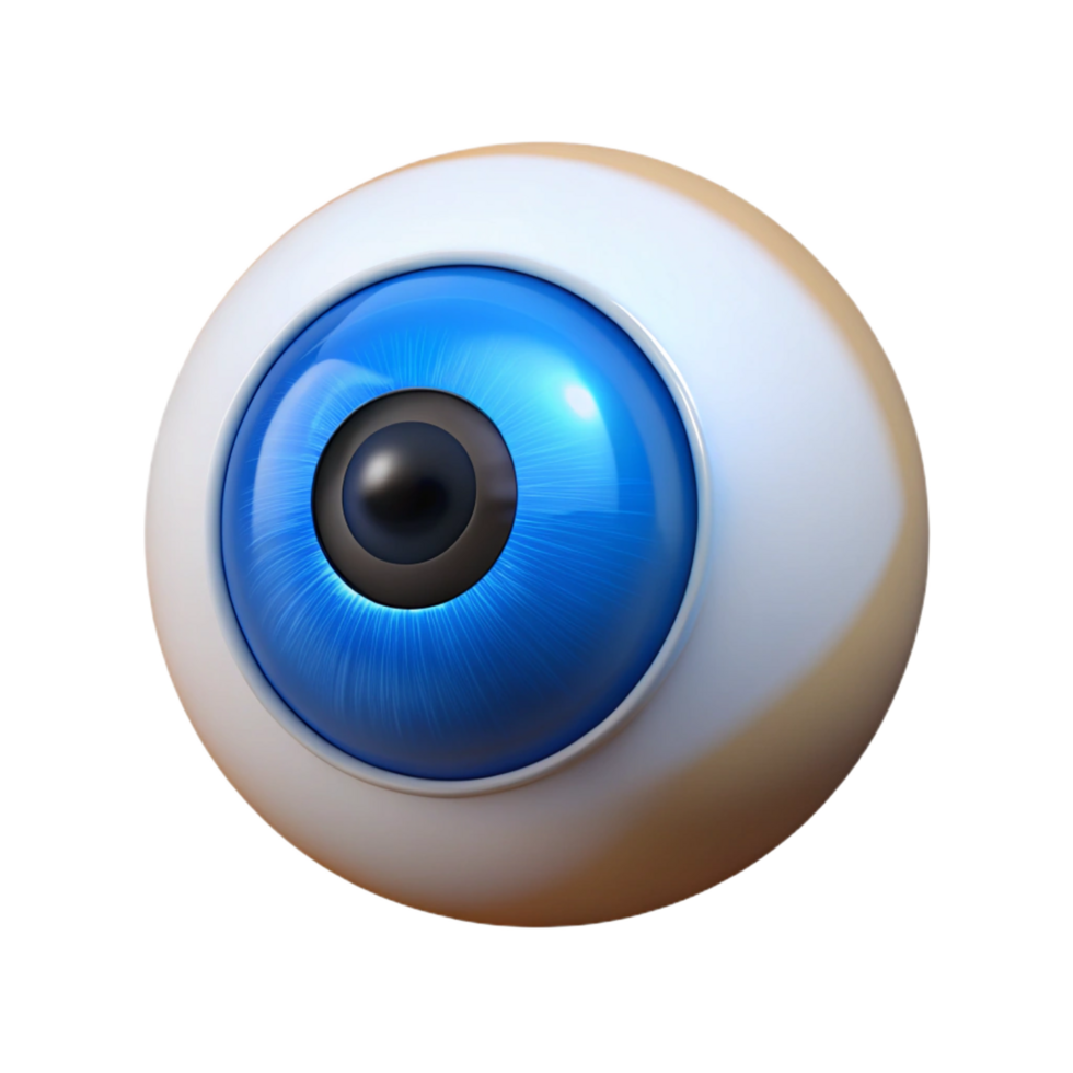 elegant vintage A single human eye, blue iris authentic png