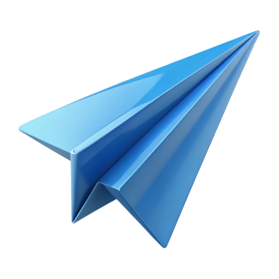 stunning creative A paper airplane, mid-flight original png