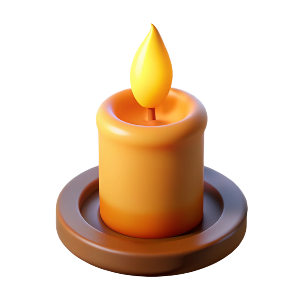 beautiful contemporary A burning candle authentic png