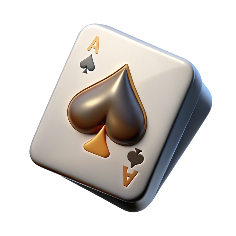 wonderful classic A playing card, Ace of Spades 4K png
