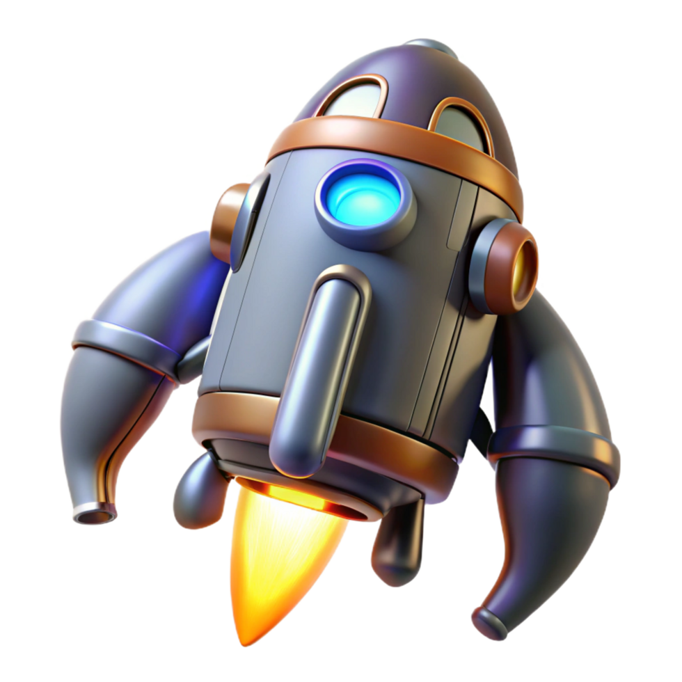 beautiful artistic Futuristic jetpack with sleek design and glowing thrusters genuine png