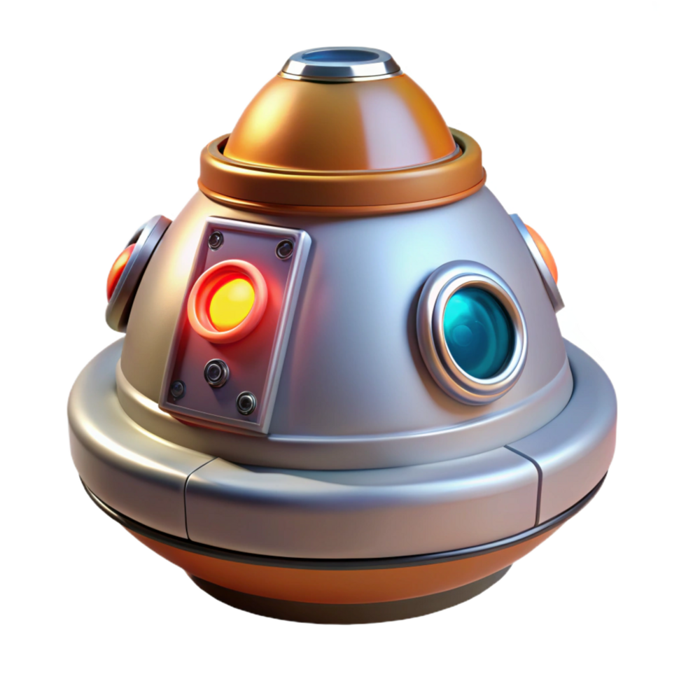 wonderful contemporary Spaceship escape pod with flashing lights and emergency hatch exclusive png