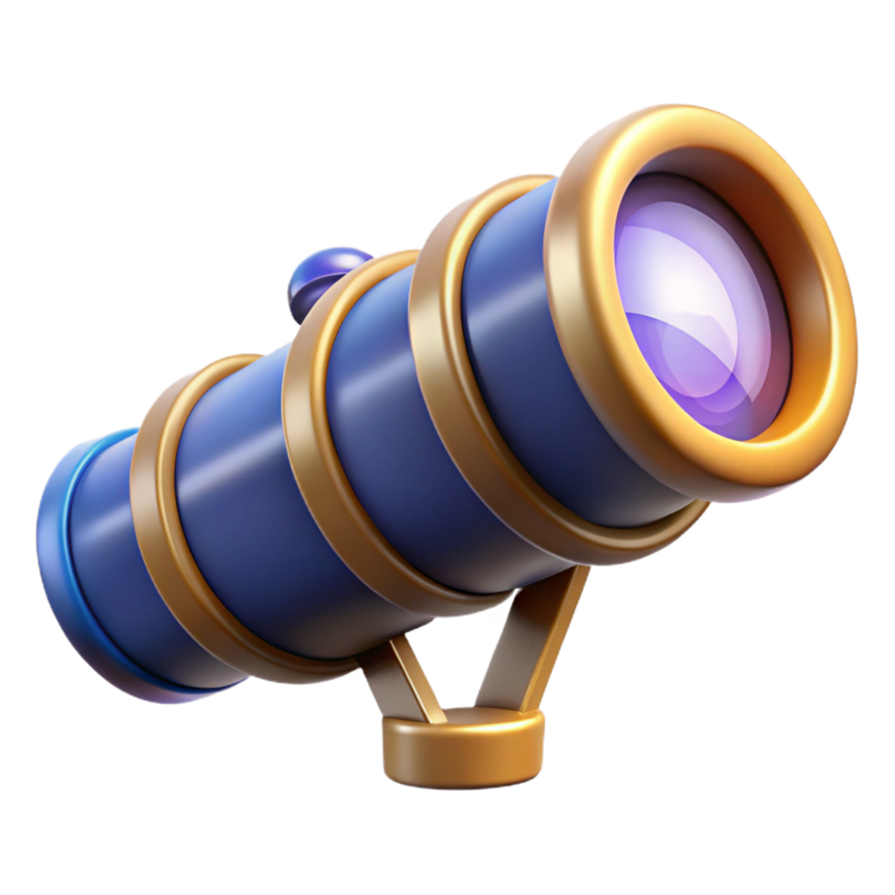 impressive classic Advanced telescope lens with multiple elements and anti-reflective coating 4K png