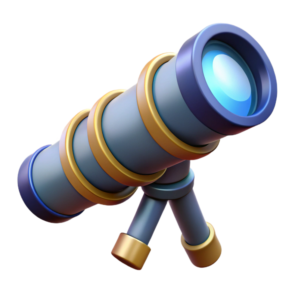 serene minimalist Advanced telescope lens with multiple elements and anti-reflective coating premium png