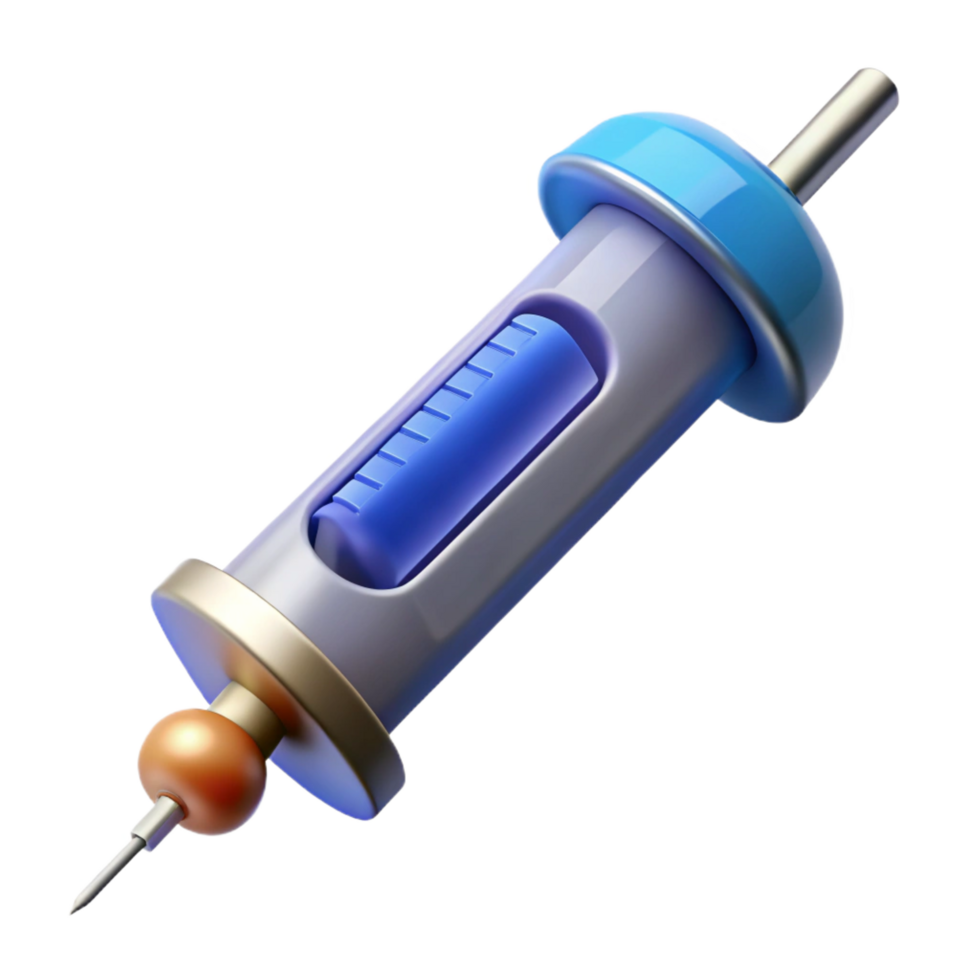 magnificent artistic Advanced medical syringe with retractable needle and digital dosage display high resolution png