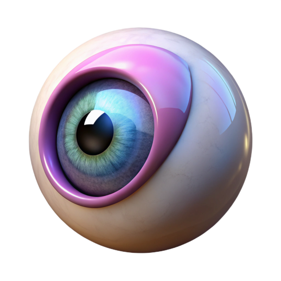 elegant vintage Alien creature eye with slit pupil and iridescent iris genuine png