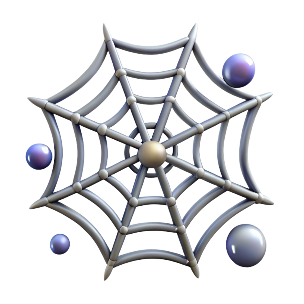 stunning classic Spider web with dew drops professional png