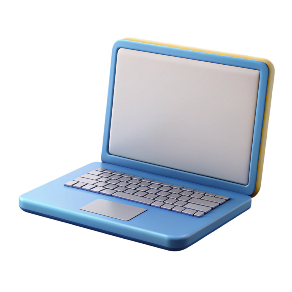 impressive creative Laptop with blank screen exclusive png