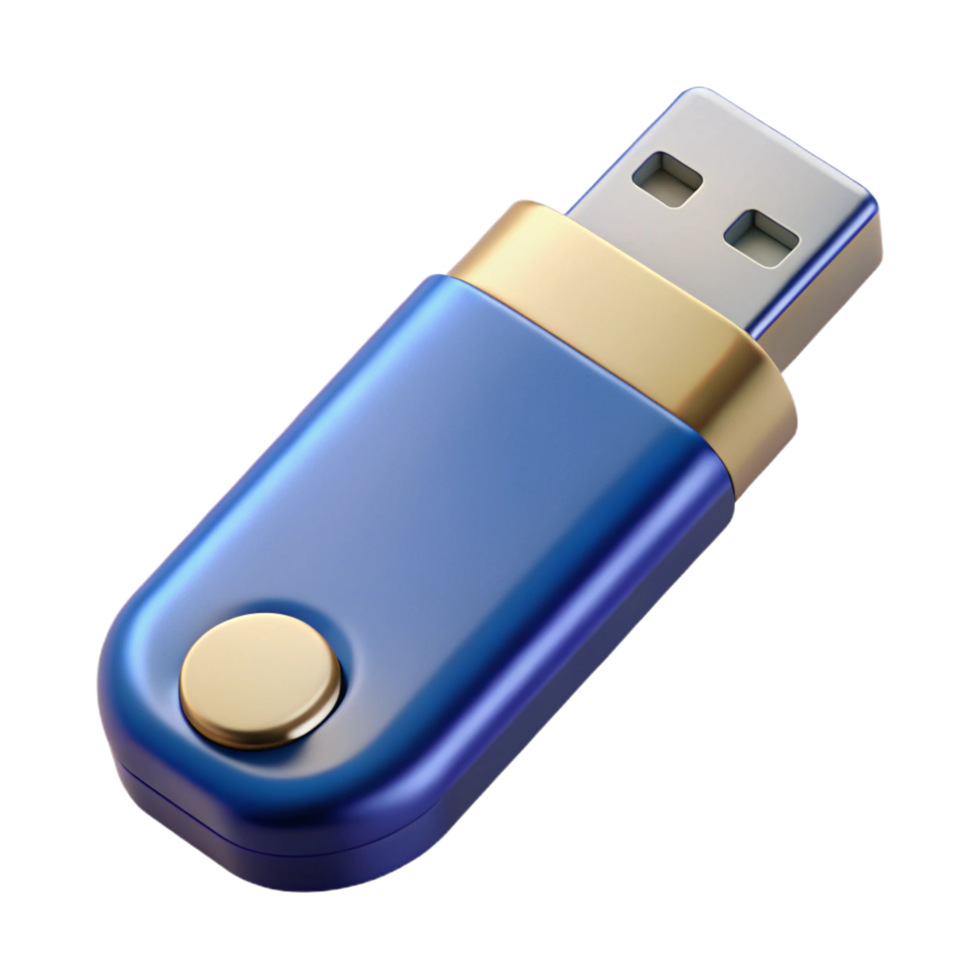 vibrant contemporary USB flash drive with metal casing professional png