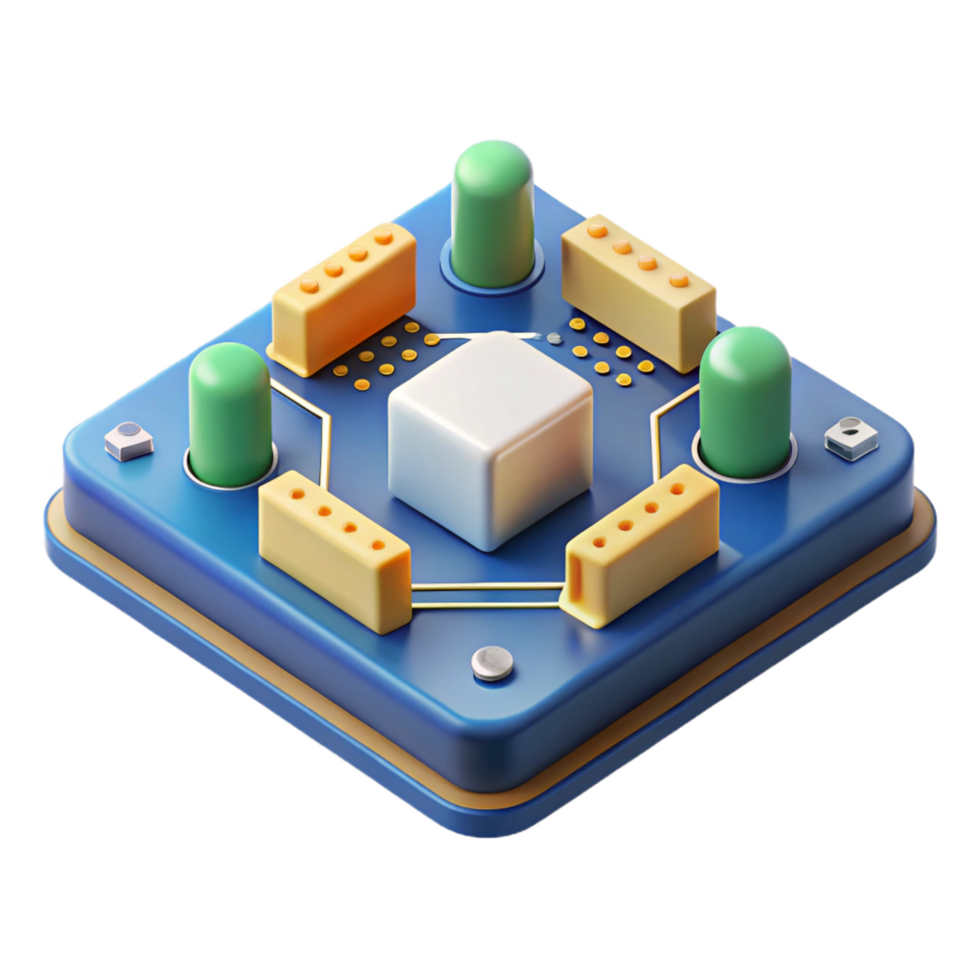 impressive creative Circuit board with components professional png