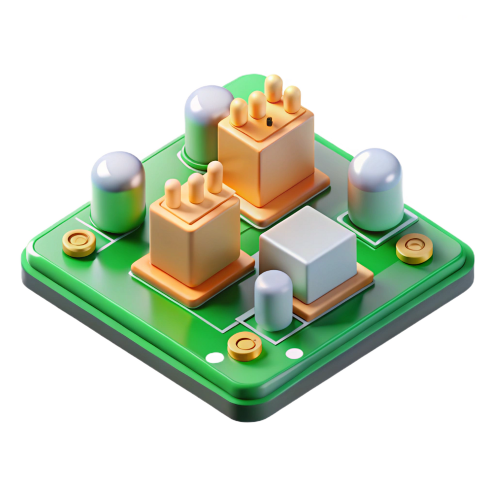serene classic Circuit board with components genuine png