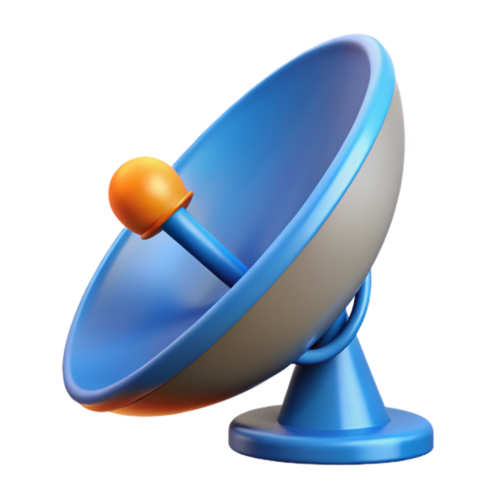 elegant creative Satellite dish pointed towards the sky original png