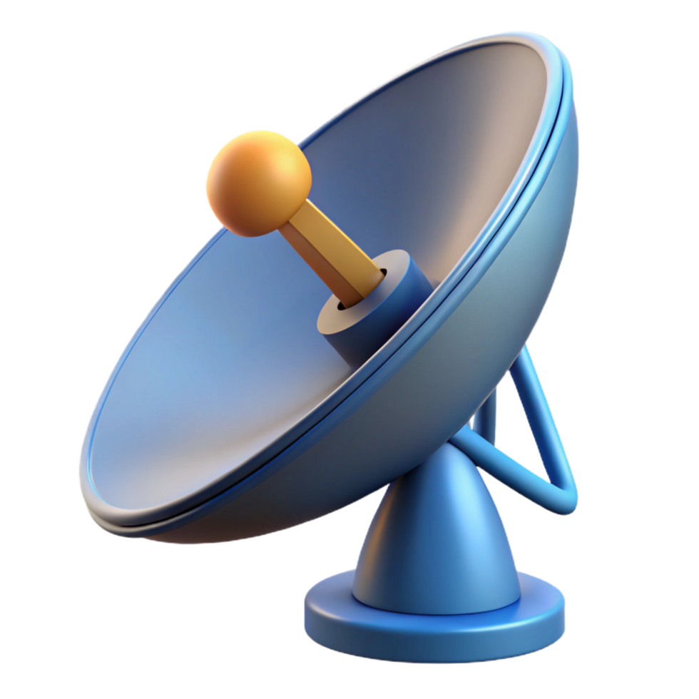 wonderful contemporary Satellite dish pointed towards the sky high resolution png