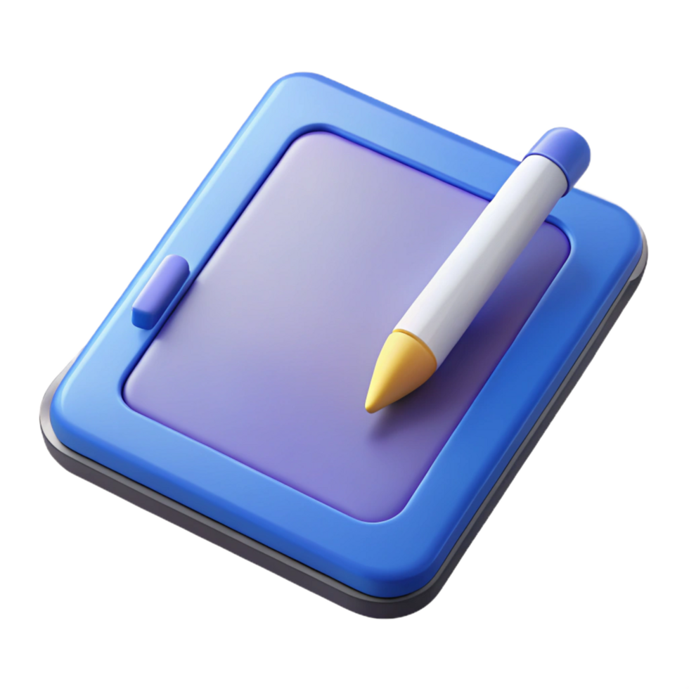 beautiful traditional Tablet computer with stylus high quality png