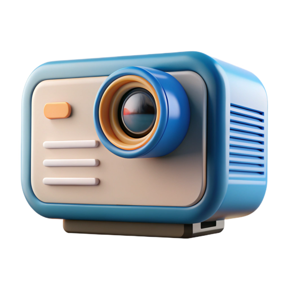 elegant minimalist Projector displaying a presentation 4K png