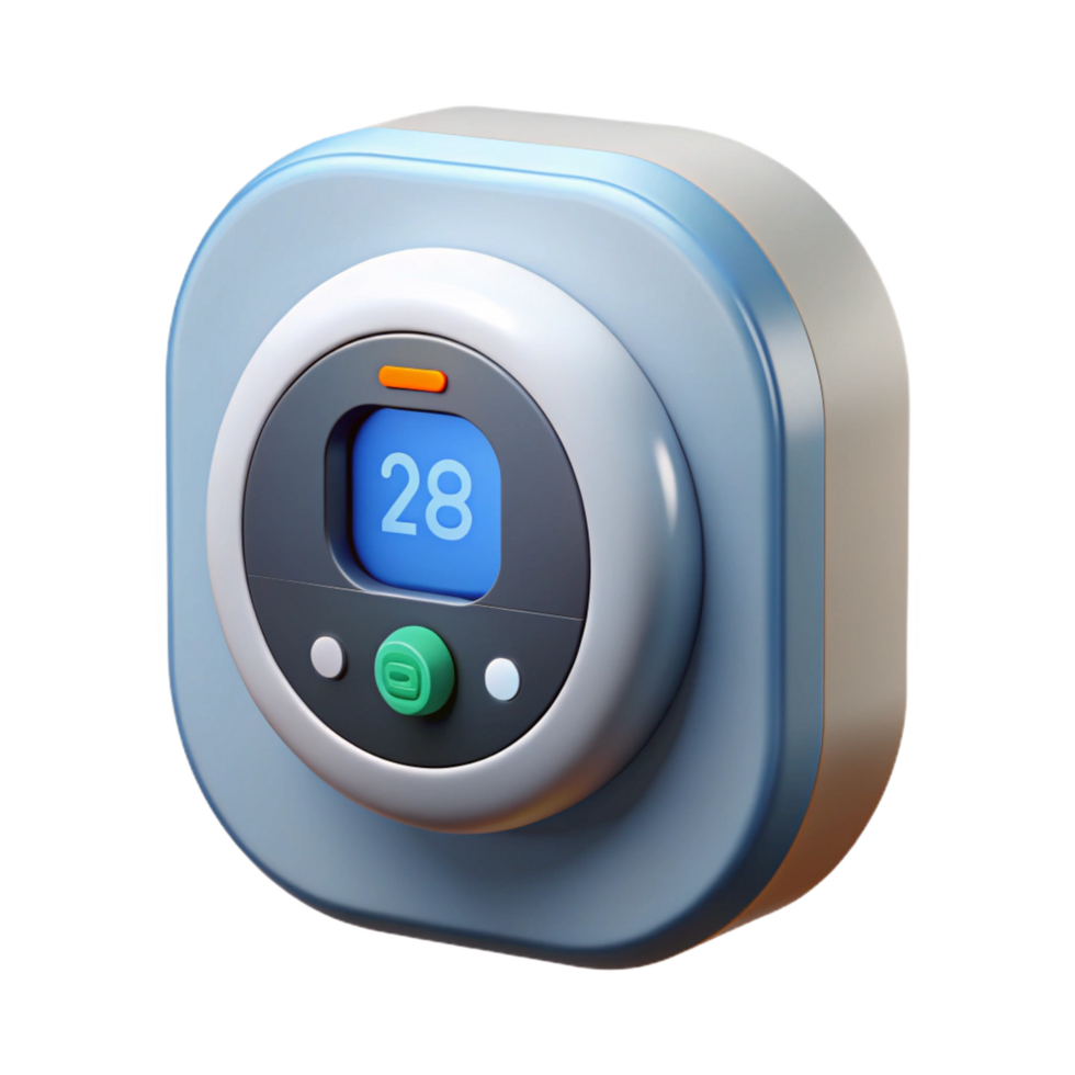 magnificent creative Smart thermostat with digital display premium png