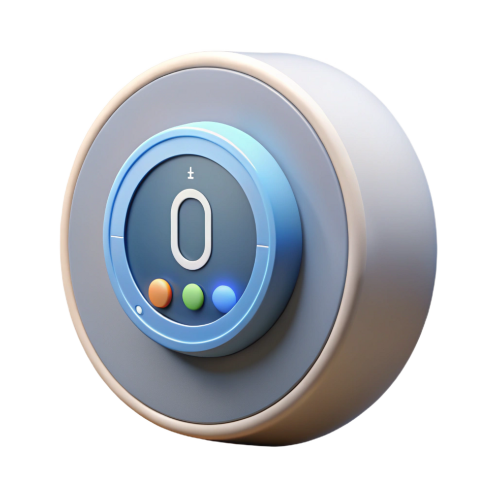 wonderful artistic Smart thermostat with digital display high quality png