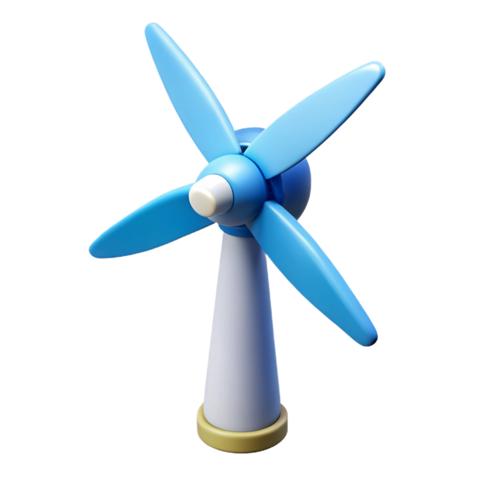 serene abstract Wind turbine rotating blades exclusive png
