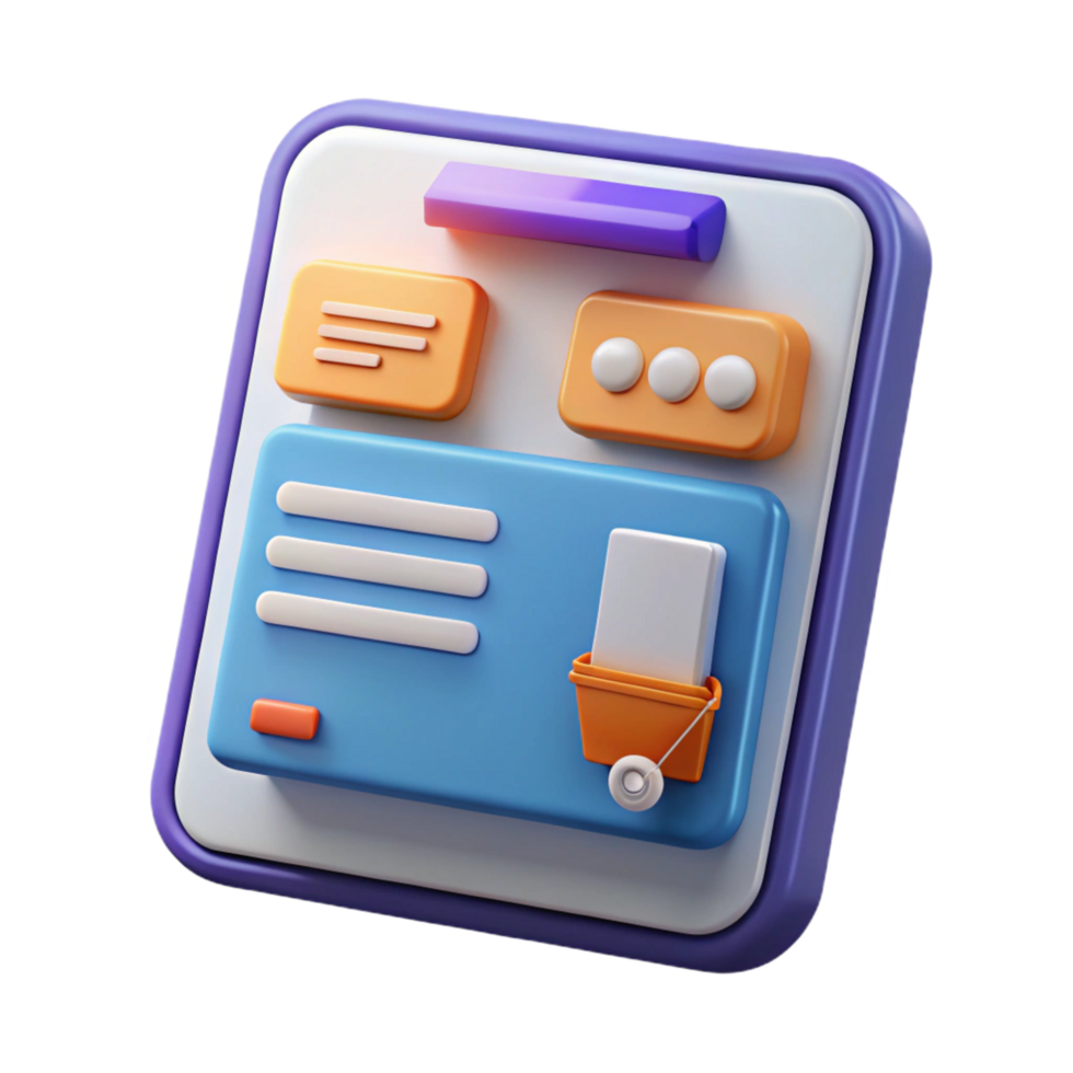 stunning creative Tablet showing an e-commerce website detailed png