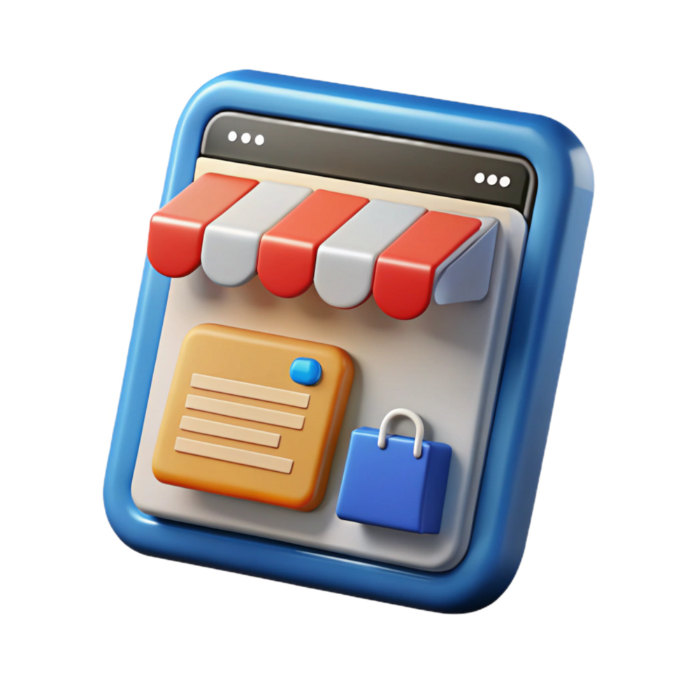 elegant traditional Tablet showing an e-commerce website high resolution png