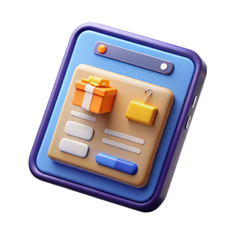 magnificent modern Tablet showing an e-commerce website exclusive png