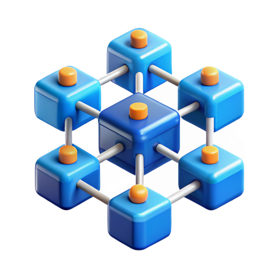 magnificent creative Blockchain network diagram professional png