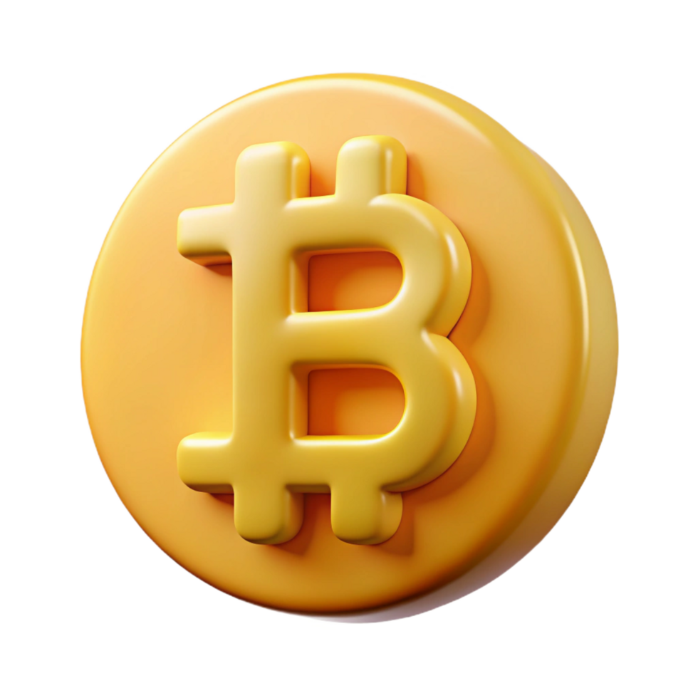 vibrant contemporary Cryptocurrency Bitcoin symbol authentic png
