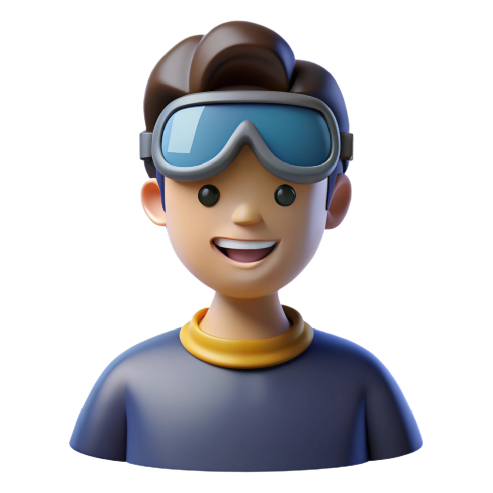 stunning modern Metaverse avatar with customizable features detailed png