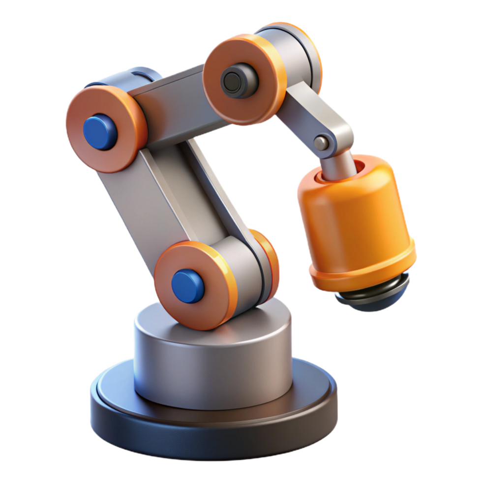 impressive modern Robotic arm performing a task high quality png
