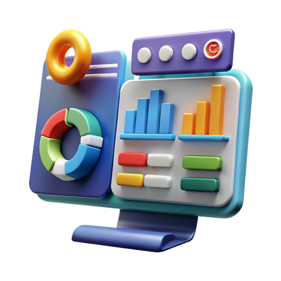beautiful classic Digital marketing analytics dashboard authentic png