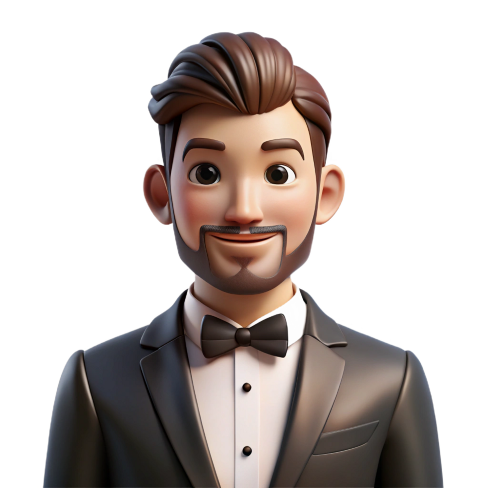 serene abstract Handsome groom, tuxedo, genuine png