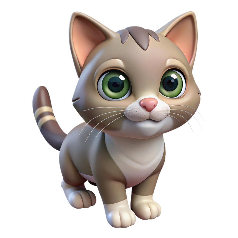 impressive abstract Playful kitten, curious expression, authentic png