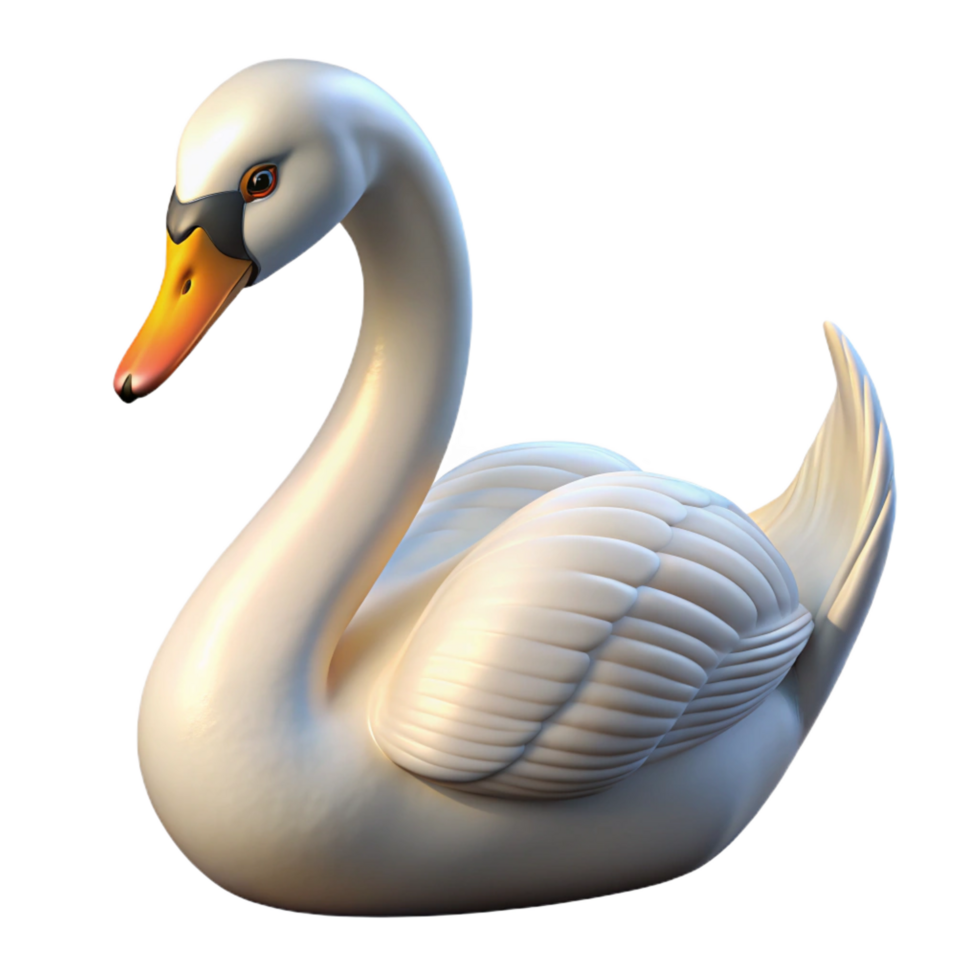dramatic vintage Graceful swan, long neck, high quality png