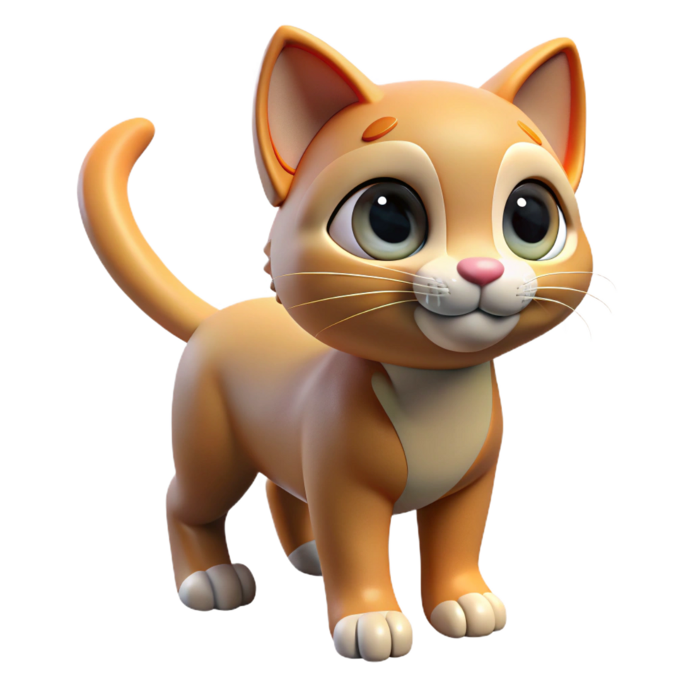 vibrant abstract Playful kitten, curious expression, detailed png