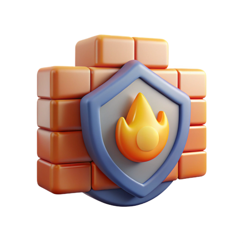 beautiful vintage Cybersecurity software firewall icon professional png