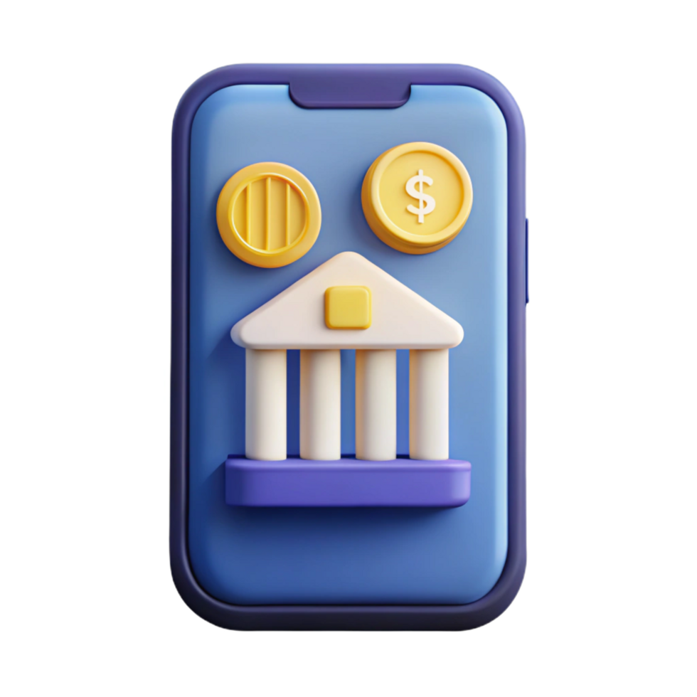 beautiful minimalist Financial technology mobile banking app authentic png