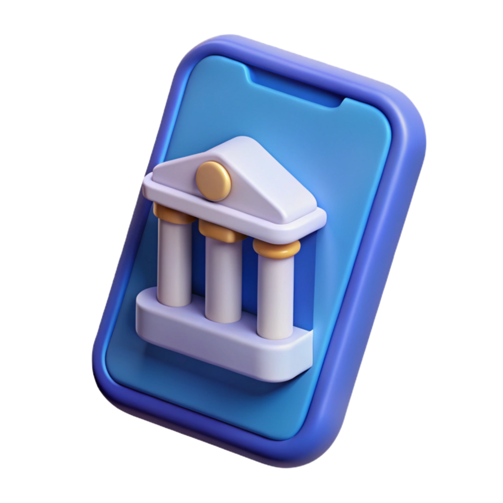 beautiful creative Financial technology mobile banking app detailed png
