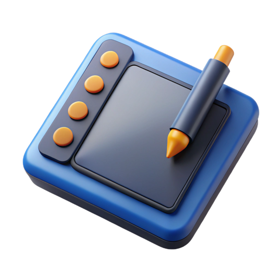 vibrant classic Graphic design tablet with pressure sensitivity exclusive png