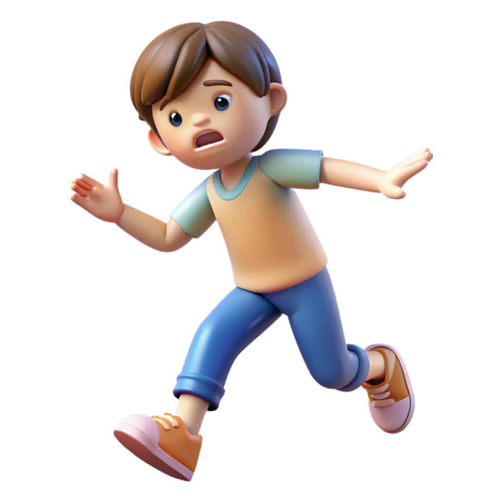 serene modern Frustrated child stomping their feet, exclusive png