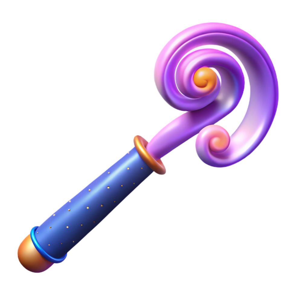extraordinary abstract Magic wand, sparkling tip, swirling patterns exclusive png