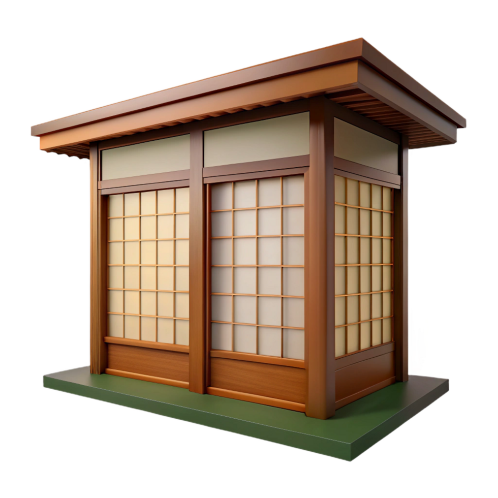 elegant creative Traditional Japanese house sliding door Shoji screen, premium png