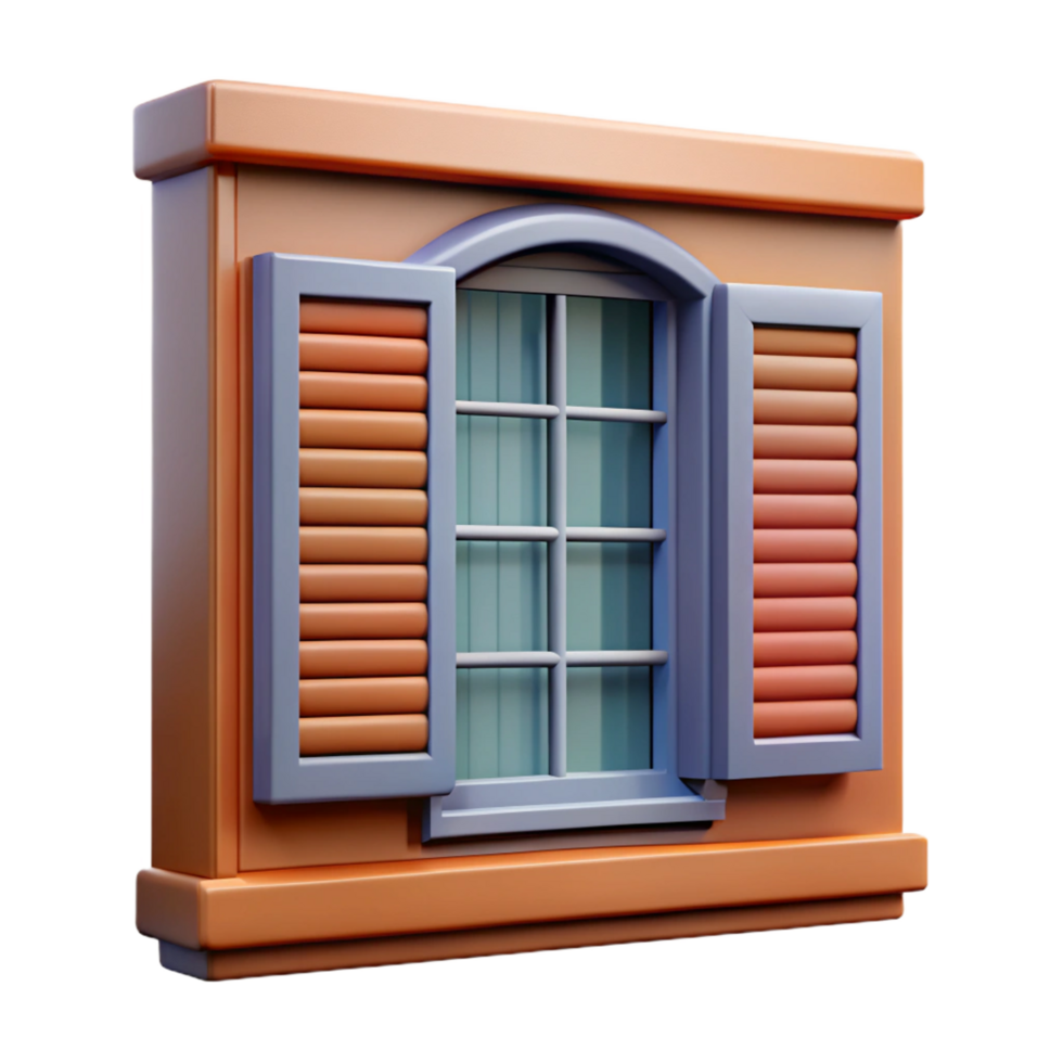 vibrant contemporary Colonial house window shutters, high quality png
